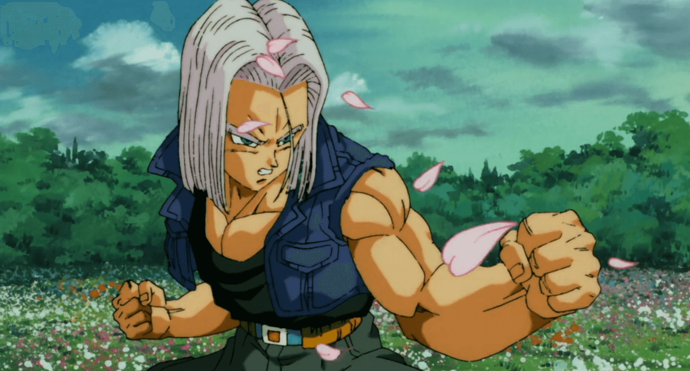 trunks from dragon ball, ready to fight